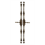 Hamilton Brass Lever Handle Door Brass Espagnolette Bolt or Cremone Bolt Unlacquered Antique Brass Upto 9 feet Doors