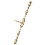Hamilton Brass Lever Handle Door Brass Espagnolette Bolt or Cremone Bolt Unlacquered Polished Brass Up to 9 feet Doors