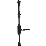 Hamilton Brass Lever Handle Door Iron Espagnolette Bolt or Cremone Bolt Hardware Black Powder Coated Up to 9 feet Doors (Right Hand)