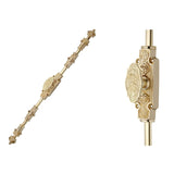 Hamilton Brass Ornate Door Brass Espagnolette Bolt or Cremone Bolt Unlacquered Brass Polished up to 9 Feet Doors