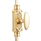 Hamilton Brass Stepney Door Brass Espagnolette Bolt or Cremone Bolt 9 feet Polished Brass Lacquered for Doors Up to 9 feet