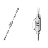 Hamilton Brass Stepney Door Brass Espagnolette Bolt or Cremone Bolt 9 feet Polished Nickel for Doors Upto 9 feet