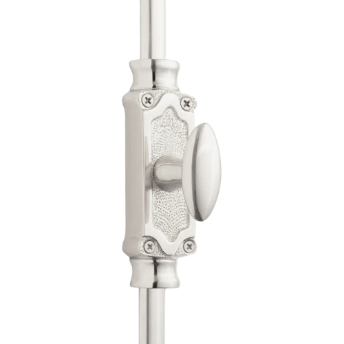 Hamilton Brass Stepney Window Brass Espagnolette Bolt or Cremone Bolt Hardware 6 feet Polished Nickel Upto 6 feet