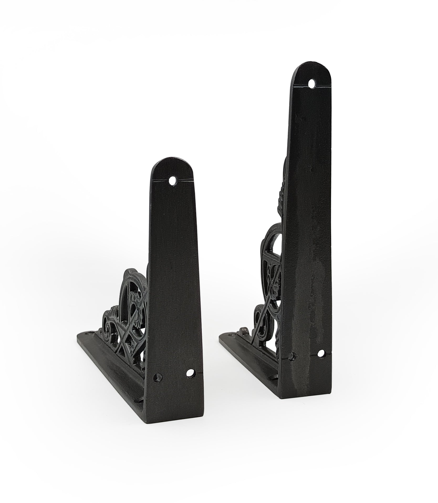 Hamilton Brass Decorative Black Antique Cast Iron Shelf Bracket | 155 mm x 114 Heavy Duty Wall Mount Support for Shelves, Kitchen, Garden, Home Decor Vintage Style with Durable Finish