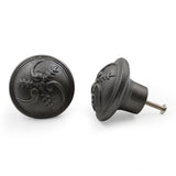 HAMILTON BRASS Cast Iron Black Cabinet Knob | Antique Iron Durable Rustic Drawer Pull Handle for Kitchen, Bedroom, Wardrobe, Dresser, Cupboard Round Vintage Hardware with Screw Included