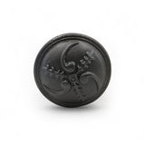 Hamilton Brass Cast Iron Black Cabinet Knob | Antique Iron Durable Rustic Drawer Pull Handle for Kitchen, Bedroom, Wardrobe, Dresser, Cupboard Round Vintage Hardware with Screw Included