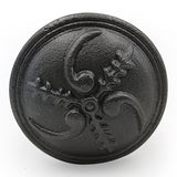 HAMILTON BRASS Cast Iron Black Cabinet Knob | Antique Iron Durable Rustic Drawer Pull Handle for Kitchen, Bedroom, Wardrobe, Dresser, Cupboard Round Vintage Hardware with Screw Included