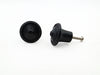Hamilton Brass Decorative Black Cast Iron Knob | Black Powder Coated Round Cabinet Pull Handle Detailed Border Design for Drawers, Cupboards, Kitchen Cabinets, (32mm x 31mm 51mm)