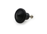 Hamilton Brass Decorative Black Cast Iron Knob | Black Powder Coated Round Cabinet Pull Handle Detailed Border Design for Drawers, Cupboards, Kitchen Cabinets, (32mm x 31mm 51mm)