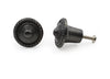 Hamilton Brass Decorative Black Cast Iron Knob | Antique Iron Round Cabinet Pull Handle Detailed Border Design for Drawers, Dressers, Cupboards, Kitchen Cabinets, (32.3mm x 31mm 51mm)
