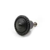 Hamilton Brass Decorative Black Cast Iron Knob | Antique Iron Round Cabinet Pull Handle Detailed Border Design for Drawers, Dressers, Cupboards, Kitchen Cabinets, (32.3mm x 31mm 51mm)