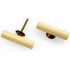 Long Cabinet Knob | Resin & Brass Material | Cream Shade with Ceramic Finish | Decorative Drawer Pull Handle for Dressers | 69x17 mm Face | 24.5 mm Depth | 66 mm Screw Length