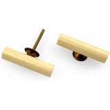 Long Cabinet Knob | Resin & Brass Material | Cream Shade with Ceramic Finish | Decorative Drawer Pull Handle for Dressers | 69x17 mm Face | 24.5 mm Depth | 66 mm Screw Length