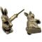 Rabbit Shaped Cabinet Knob | Antique Brass Bunny Design Drawer Pull Handle for Cabinets Wardrobes | 70x40 mm Solid Brass Decorative Furniture Knob | Vintage Rustic Animal Hardware