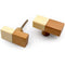 Rectangular Cabinet Knob | Wood & Resin Material Furniture Handle | Ceramic Finish Decorative Drawer Knob for Dressers, Cupboards | 52x21 mm Face | 29 mm Depth | 15 mm Thickness
