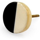 Round Cabinet Knob | Resin Material Drawer Pull Handle | Ceramic Finish Decorative Furniture Knob for Cupboards, Dressers & Wardrobes | 41mm Diameter, 24mm Depth, 13mm Thickness