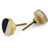 Round Cabinet Knob | Resin Material Drawer Pull Handle | Ceramic Finish Decorative Furniture Knob for Cupboards, Dressers & Wardrobes | 41mm Diameter, 24mm Depth, 13mm Thickness