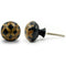 Round Horn Knob with Ceramic Finish | Brown & Black Handcrafted Checkered Pattern Decorative Cabinet & Drawer Pull | Knob for Dresser & Cupboard Stylish Furniture Hardware
