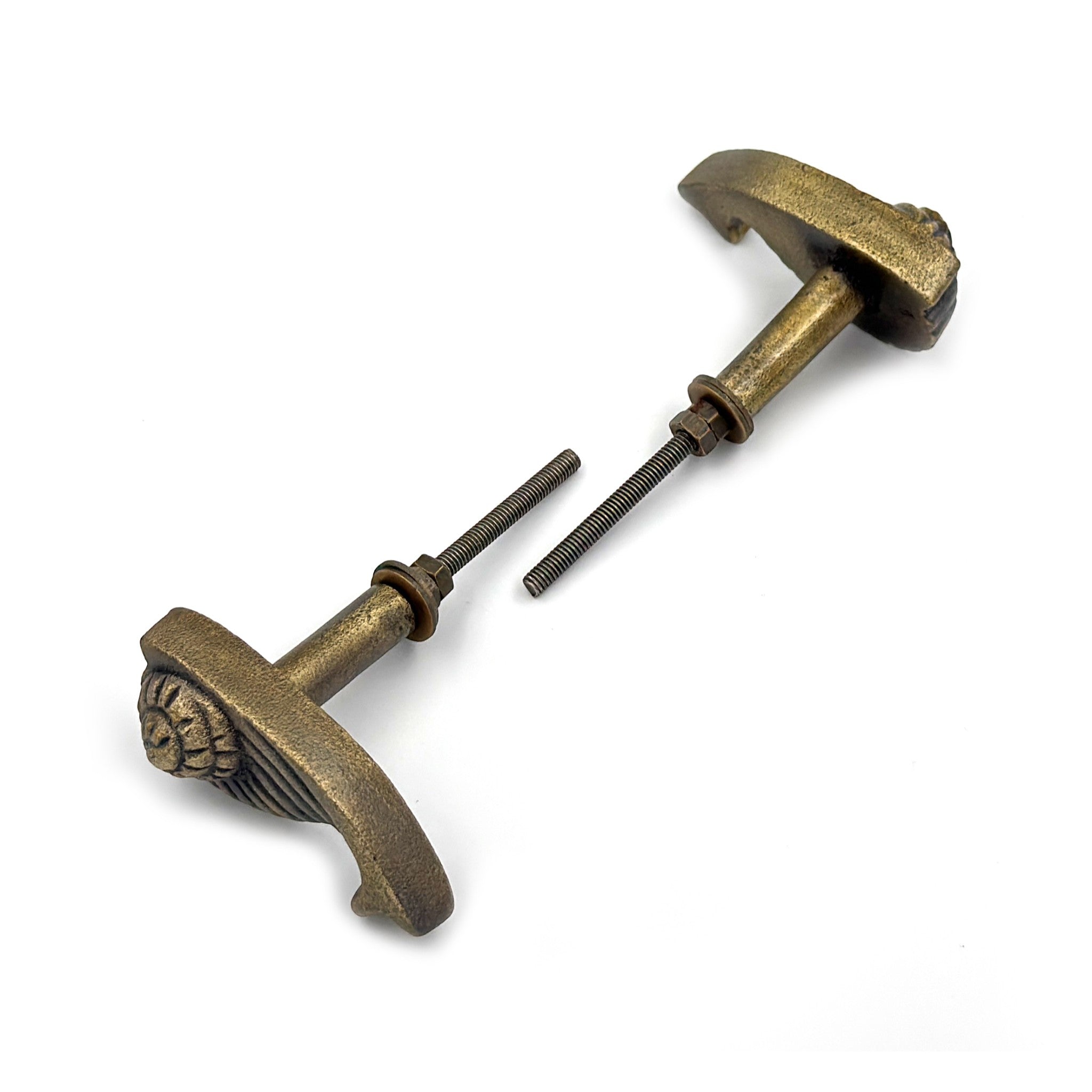 Snail Cabinet Knob | Antique Brass Decorative Drawer Pull Handle | Solid Brass Animal Knob for Dresser Wardrobe Cupboard | Vintage Furniture Hardware | 55x15 mm Unique Snail Design Pull
