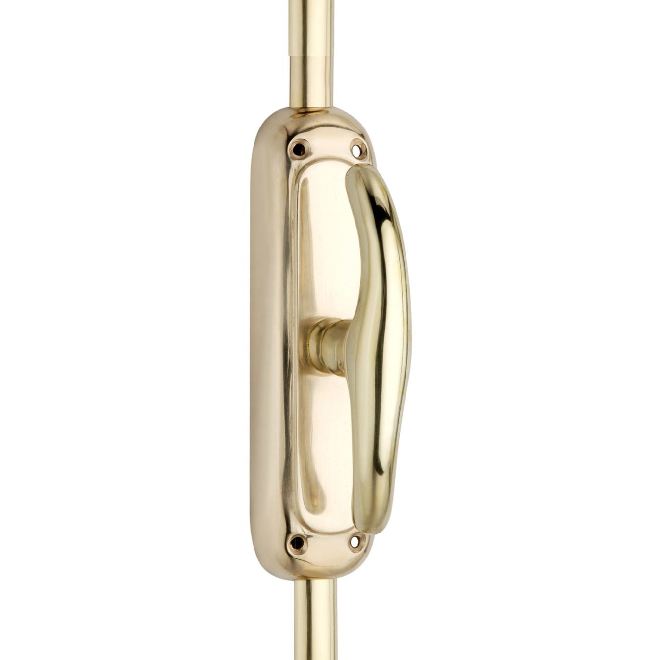 Hamilton Brass Elegant Door Brass Espagnolette Bolt or Cremone Bolt Unlacquered Brass Polished up to 9 Feet Doors