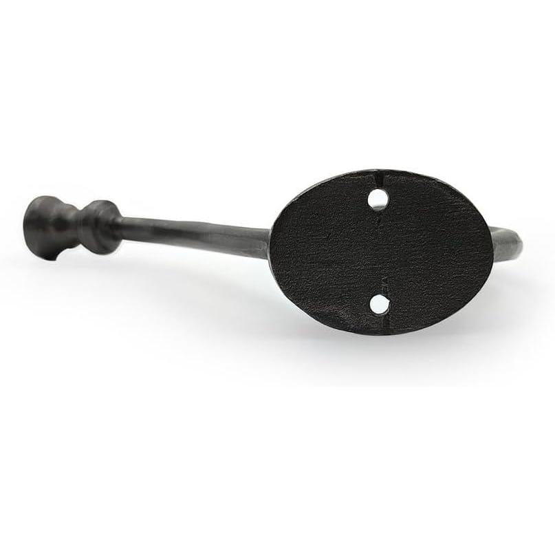 Wall Mounted Cast Iron Coat Hook with Dual Hooks | Antique Iron Finish | 125 mm Height x 78 mm Depth | Decorative Hanger for Coats, Hats | Sturdy Metal Wall Hook for Home