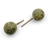 Wood Cabinet Knob | Ceramic Finish Round Drawer Pull Handle with Grey Textured Pattern | Decorative Knob for Dressers Wardrobes | 36x36 mm Face | 34.5 mm Depth | 81 mm Length