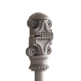 Hamilton Brass Beaded Cabinet Iron Espagnolette Bolt or Cremone Bolt Hardware 2 feet Antique Iron Finish Up to 2 feet