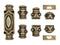Hamilton Brass beaded Window espagnolette or cremone bolt -Antique Brass Lacquered