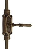 Hamilton Brass Lever Handle Door Brass Espagnolette Bolt or Cremone Bolt Unlacquered Antique Brass Upto 9 feet Doors