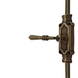 Hamilton Brass Lever Handle Door Brass Espagnolette Bolt or Cremone Bolt Unlacquered Antique Brass Upto 9 feet Doors
