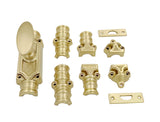 Hamilton Brass Stepney Door Brass Espagnolette Bolt or Cremone Bolt 9 feet Brushed Brass Upto 9 feet Doors