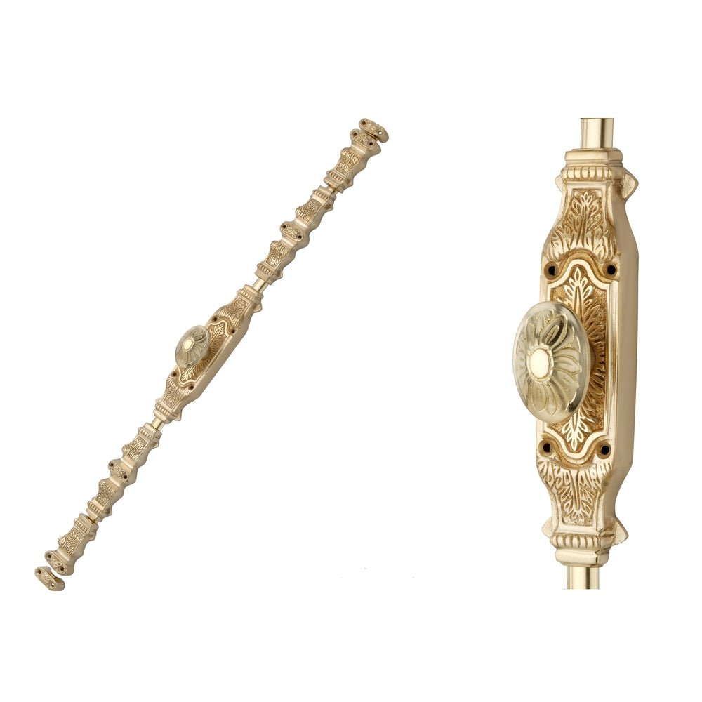 Hamilton Brass Corinthian Door Brass Espagnolette Bolt or Cremone Bolt 9 feet polished Brass Lacquered For Doors Up to 9 feet