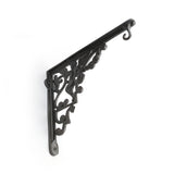 Hamilton Brass Heavy Duty Shelf Bracket Antique Cast Iron Finish | (Length: 320mm, Height: 280mm, Hole: 28mm) Wall Mount Support for Wood, Metal, Glass Shelves